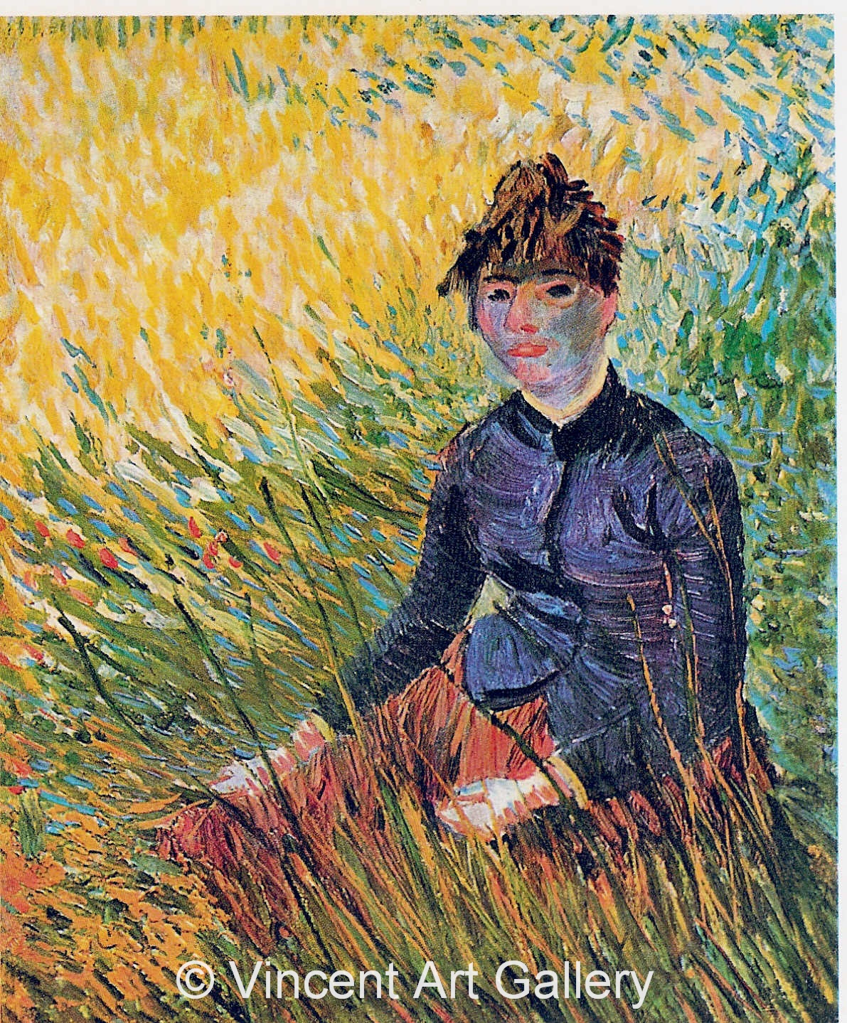 JH1261, Woman Sitting in the Grass